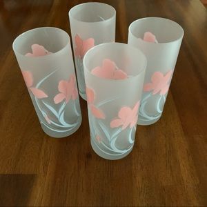 Set of Four Frosted Glasses